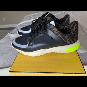 Fendi men’s FF wavy sole sneakers